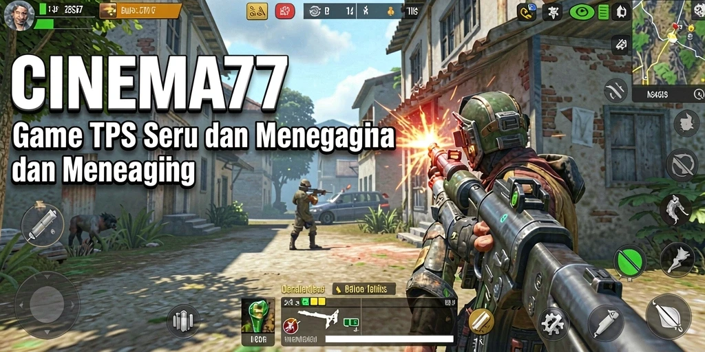 Tangkapan layar gameplay mendebarkan dari CINEMA77 yang menunjukkan aksi TPS.