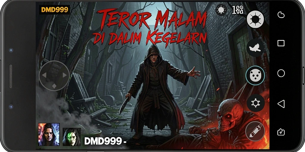 Tangkapan layar dari gameplay DMD999 yang menyeramkan dan mendebarkan.