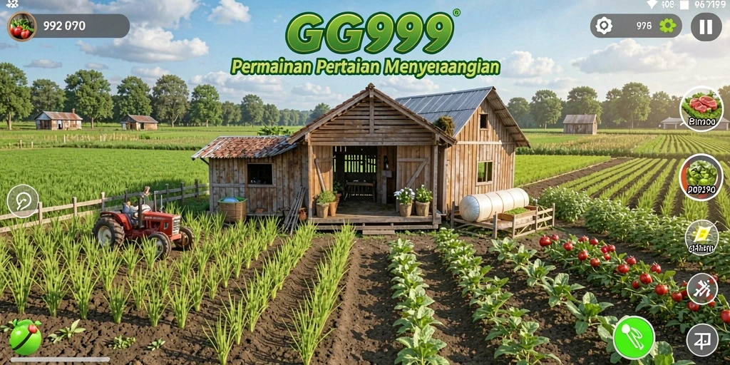 Tampilan menarik dari gameplay GG999 dalam bertani.