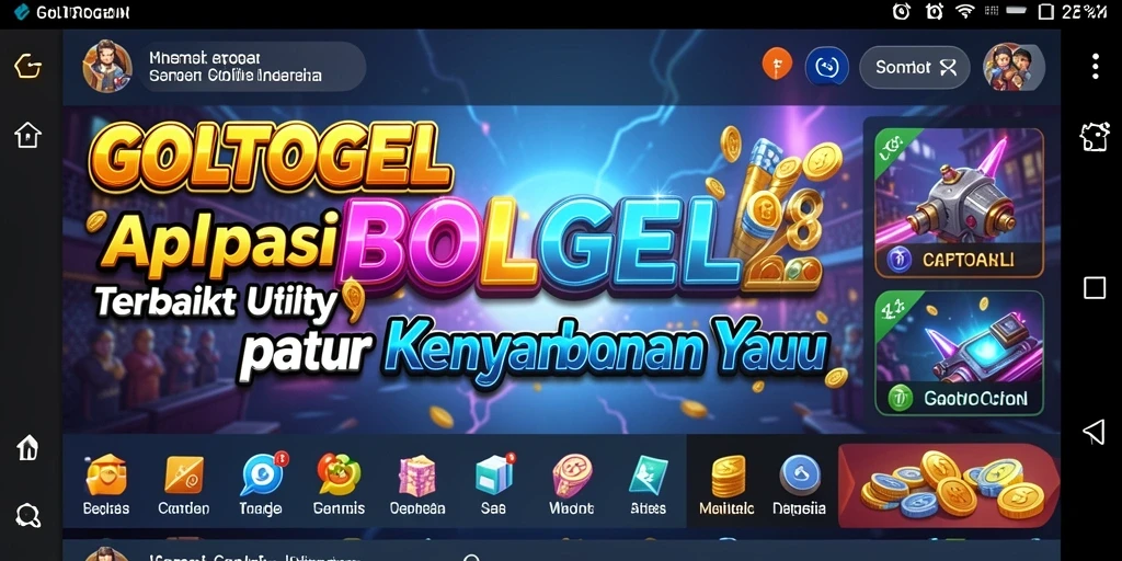 Tampilan aplikasi GOLTOGEL yang memudahkan pengguna dalam navigasi.