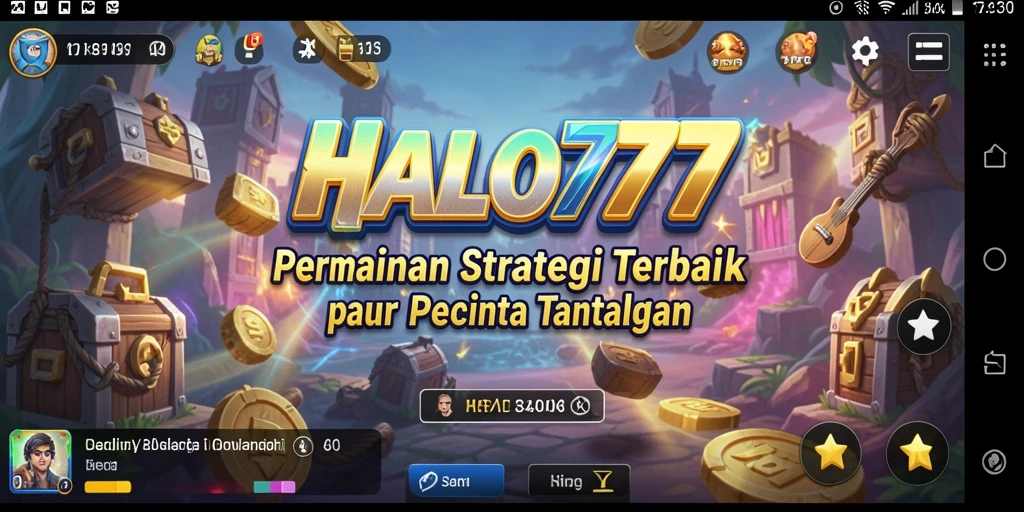 Tangkapan layar utama gameplay HALO777 menampilkan strategi pertempuran yang seru.