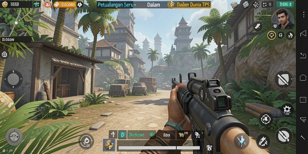 Tangkapan layar gameplay mendebarkan dari IDRGAME dengan aksi tembak-menembak intens.