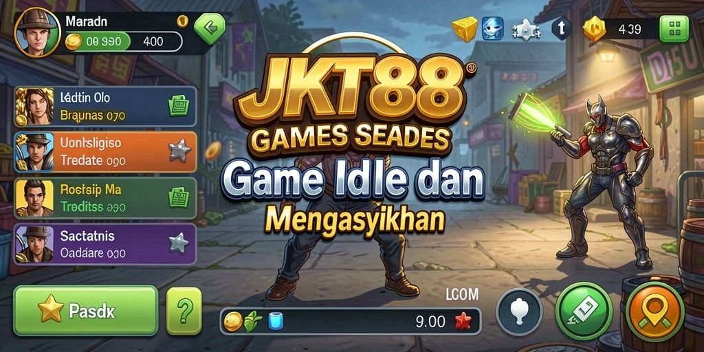 Tampilan gameplay JKT88 yang menarik dengan elemen Idle yang seru.