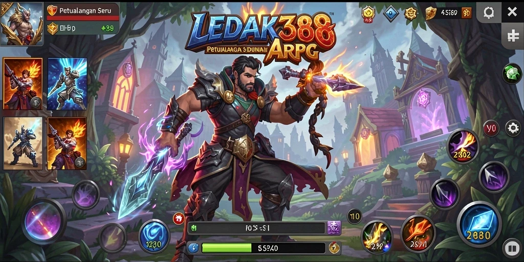 Screenshot gameplay menunjukkan aksi pertarungan seru di LEDAK388.