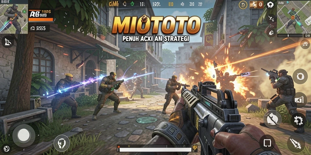 Tampilan gameplay menegangkan dari MIOTOTO dengan aksi TPS intens.
