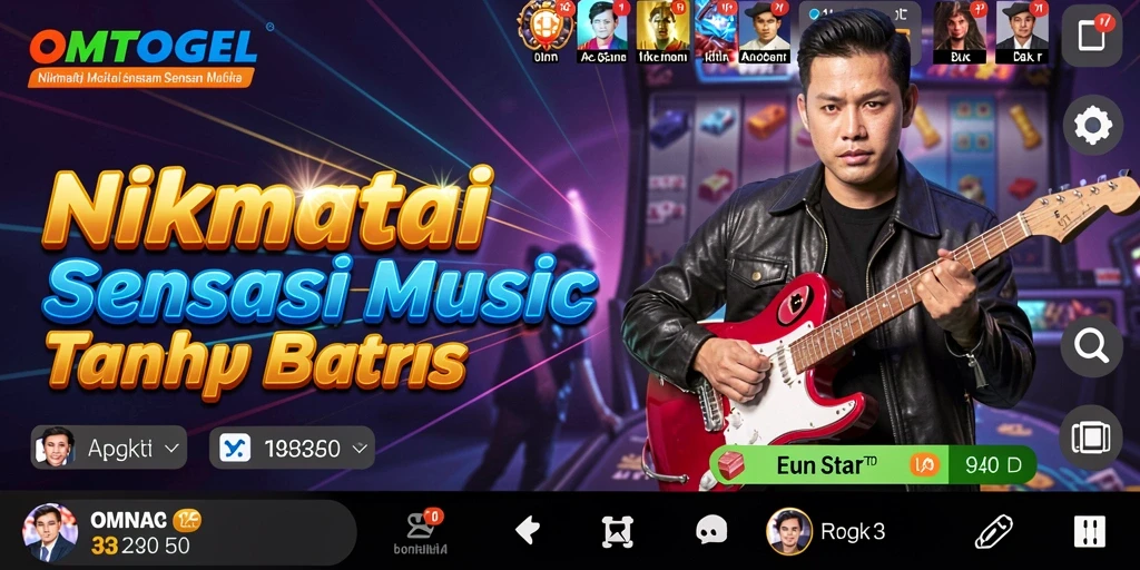 Screenshot utama OMTOGEL menampilkan gameplay Music yang seru dan interaktif.