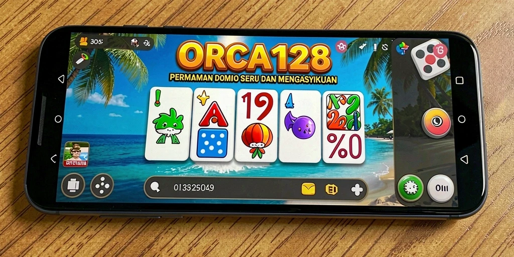 Screenshot gameplay Domino ORCA128 yang menampilkan pertandingan menarik.