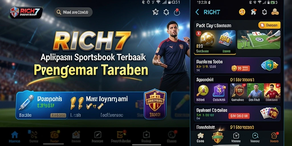 Tampilan gameplay aplikasi sportsbook RICH7 yang menarik.