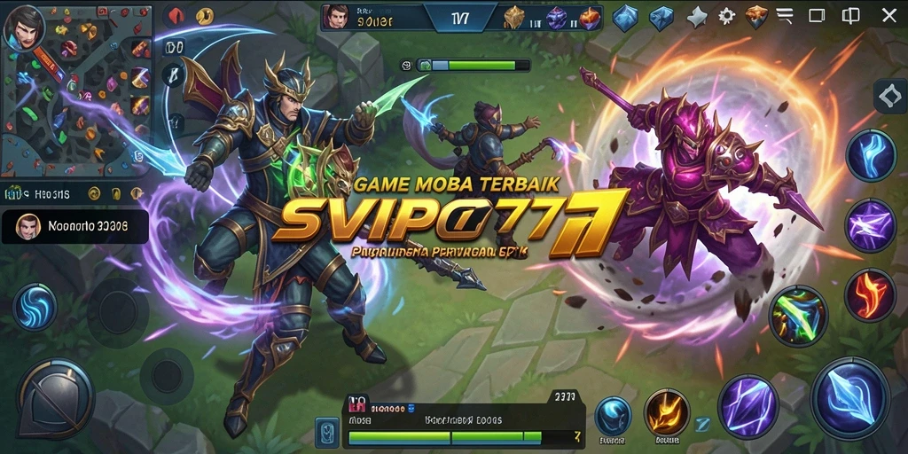 Tangkapan layar gameplay menarik dari SVIP777 dalam pertarungan MOBA.