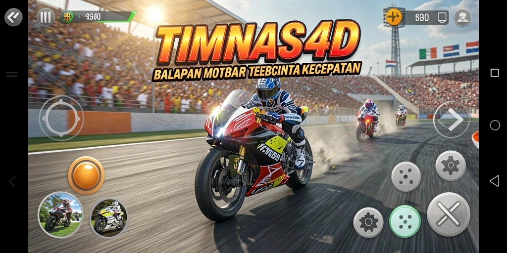 Tampilan seru balapan motor di TIMNAS4D.