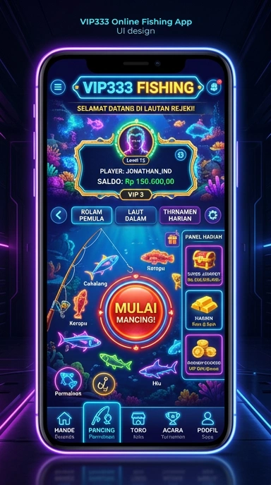 Tampilan antarmuka vip333 saat mengunduh aplikasi.